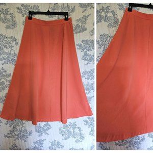Size M Vintage 1970s Orange Midi Skirt